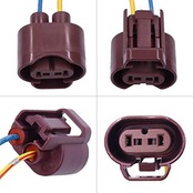 YUNPICAR HB4 9006 led付け 純正カプラ メス 反転 変換配線 延長 補修用ソケット ヘッドライト フォグランプに 2本入り (9006 HB4 ソケット)