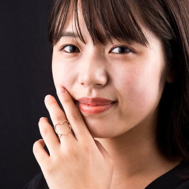 K10 Open Heart Ring 10金オープンハートリング ELR0001G jewelry