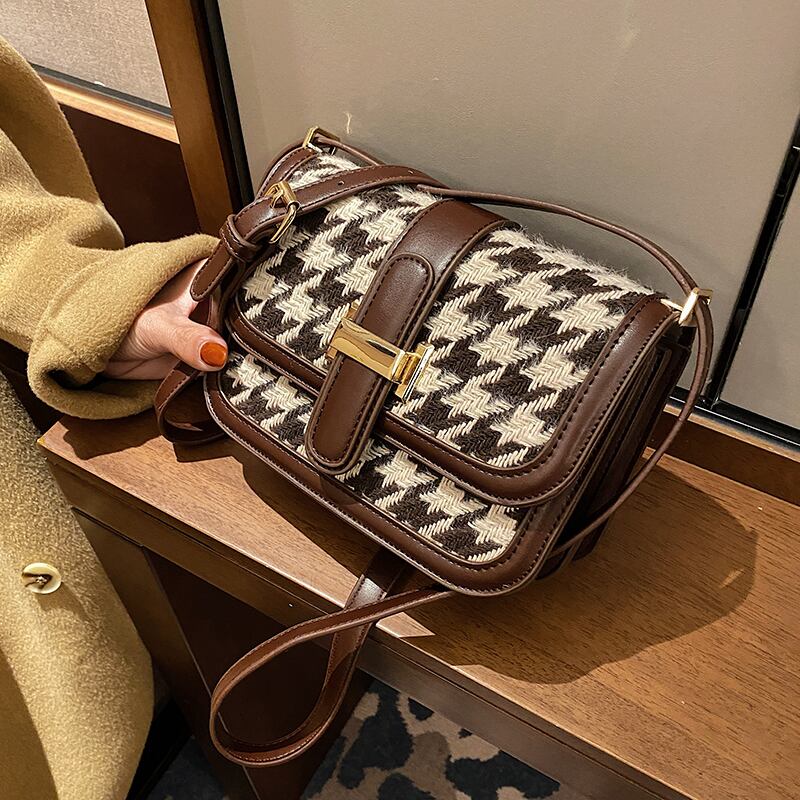 オータムウィンターレッド 秋物 冬物 スクウェア メッセンジャーバッグ 手作りハンドバック28014026832