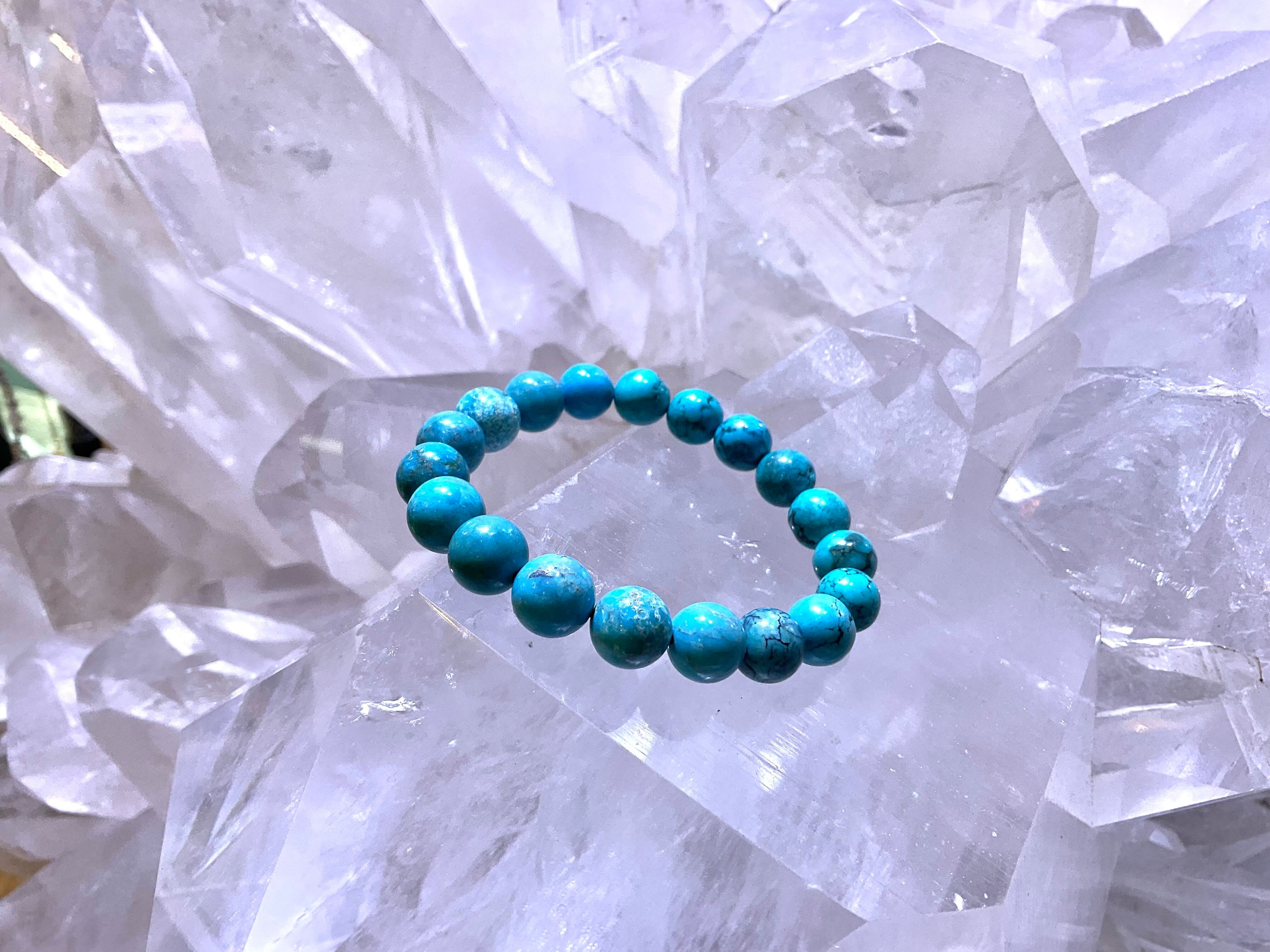 【天然ターコイズ】ブレスレット10ミリ玉