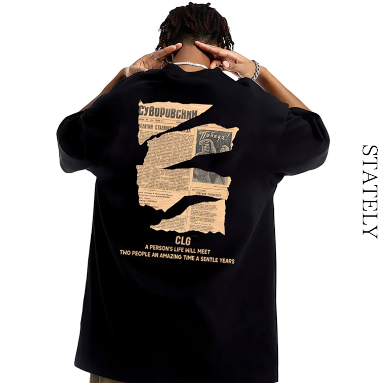 Vintage Paper Print Tee/2color_T261・画像4