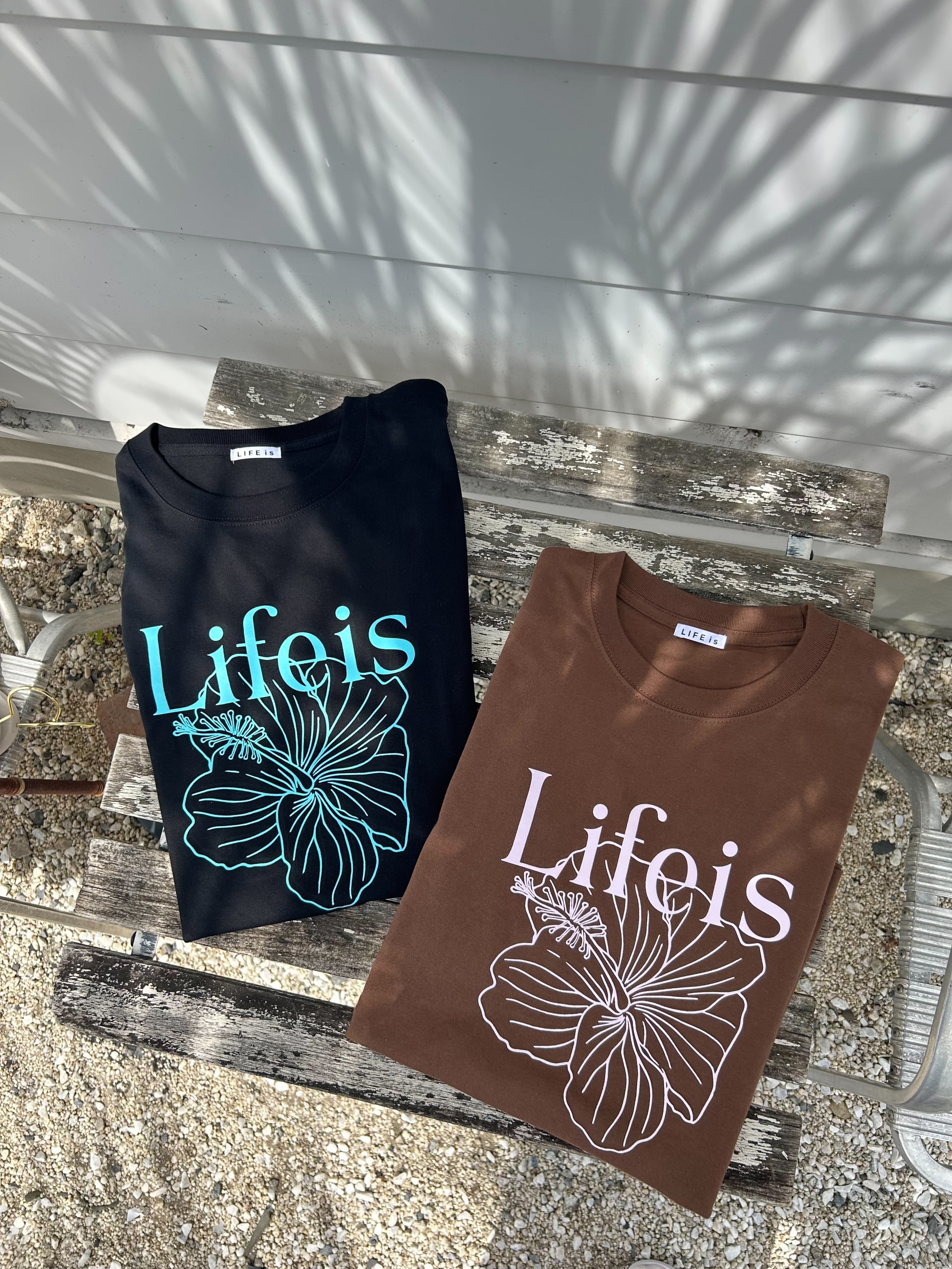 LIFE is ハイビスカス半袖Tシャツ ¥6,500+tax