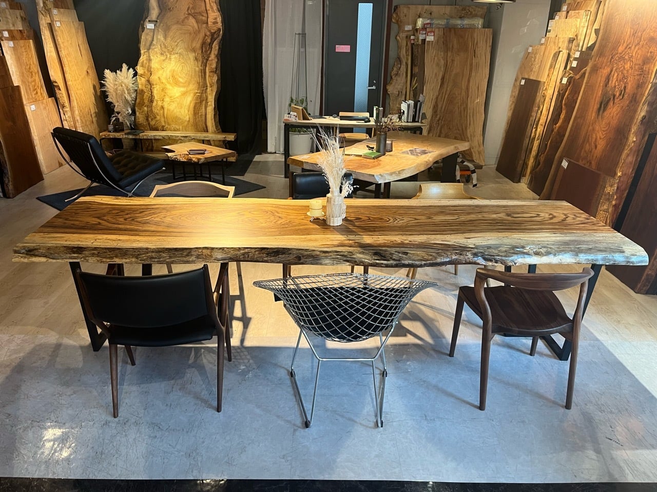 栓×ゼブラウッド一枚板テーブル 栓×ゼブラウッド一枚板テーブル 栓×ゼブラウッド一枚板テーブル