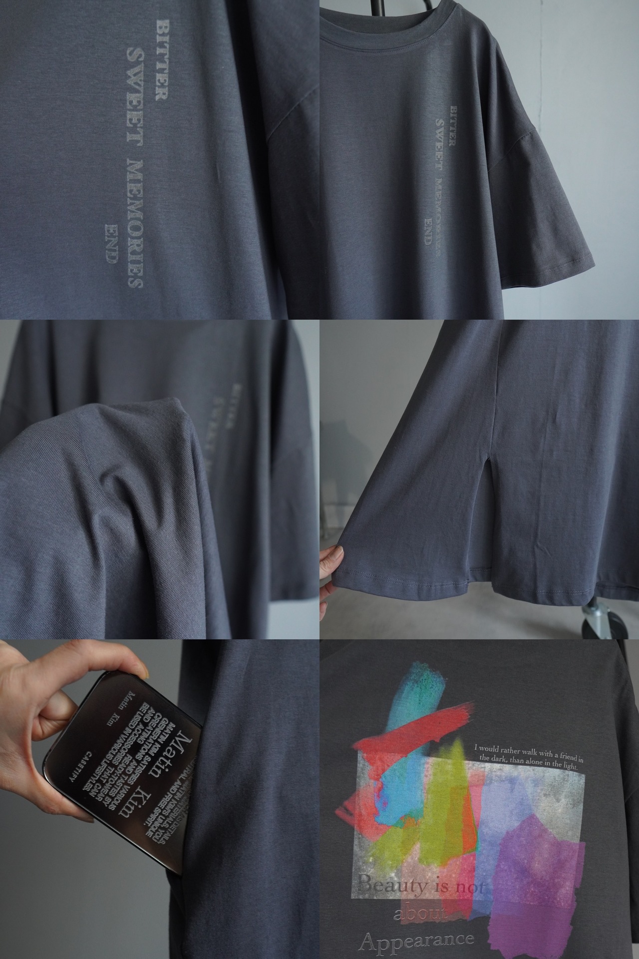 グラフティーアートtシャツop/charcoalblue