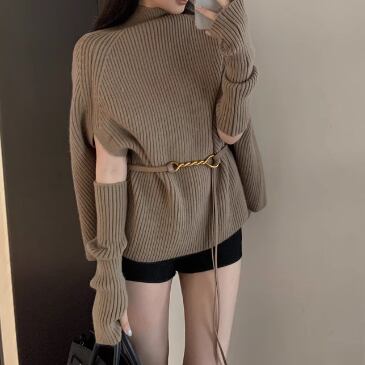 ニットケープ SALE】スリットデザインニットケープ - 12Twelve Agenda