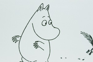 ムーミン 北欧 Postery 「ムーミンとリス」送料無料 フレーム 展示用フック付アートポスター 絵画 インテリア アート