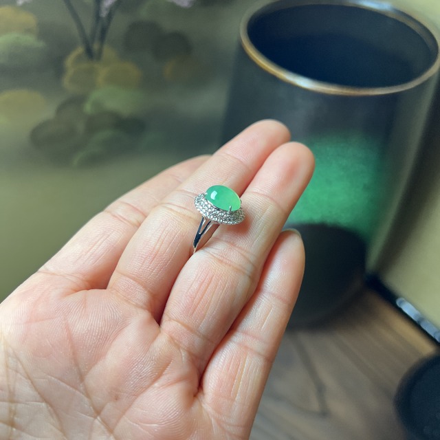 本翡翠 中央宝石研究所鑑別書付きk18指輪 | 真ちゃん本翡翠【2054続】 本翡翠 中央宝石研究所鑑別書付きk18指輪 | 真ちゃん本翡翠【2054続】