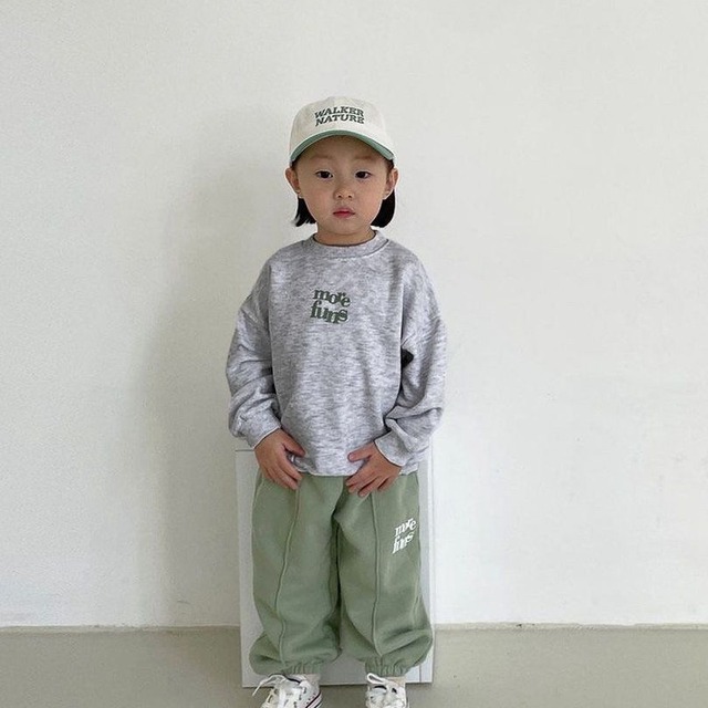 【KID】スポーツ風英字セットアップ