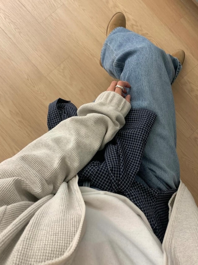 (予約) HAUS / Waffle parfait zip up 3color