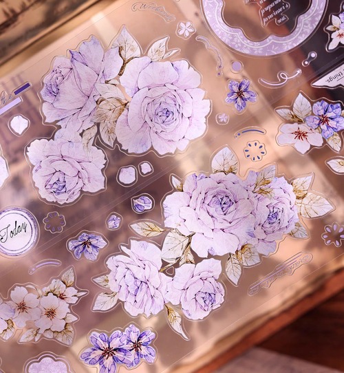 新作☆YB69A｜小白家【蔷薇诗】型抜き PETテープ