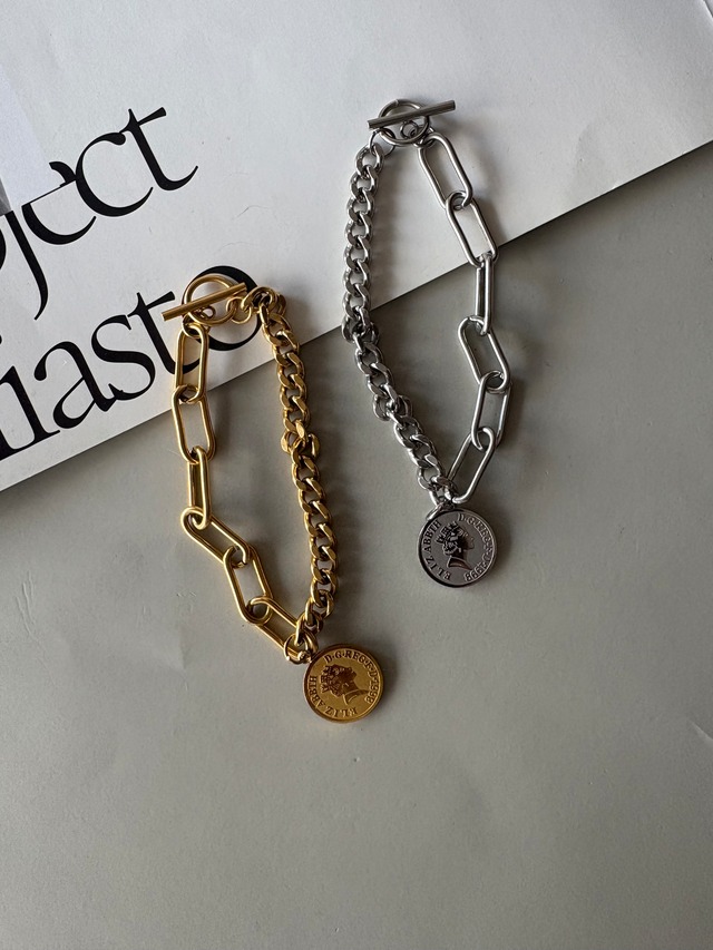 ss coin bracelet