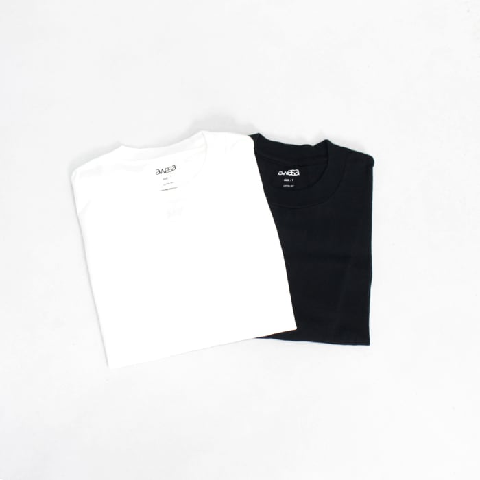 awasa｜2-pack crew neck t-shirts 白黒セット awasa アワサ 2-pack crew neck t-shirts aws4-cs001 [送料無料