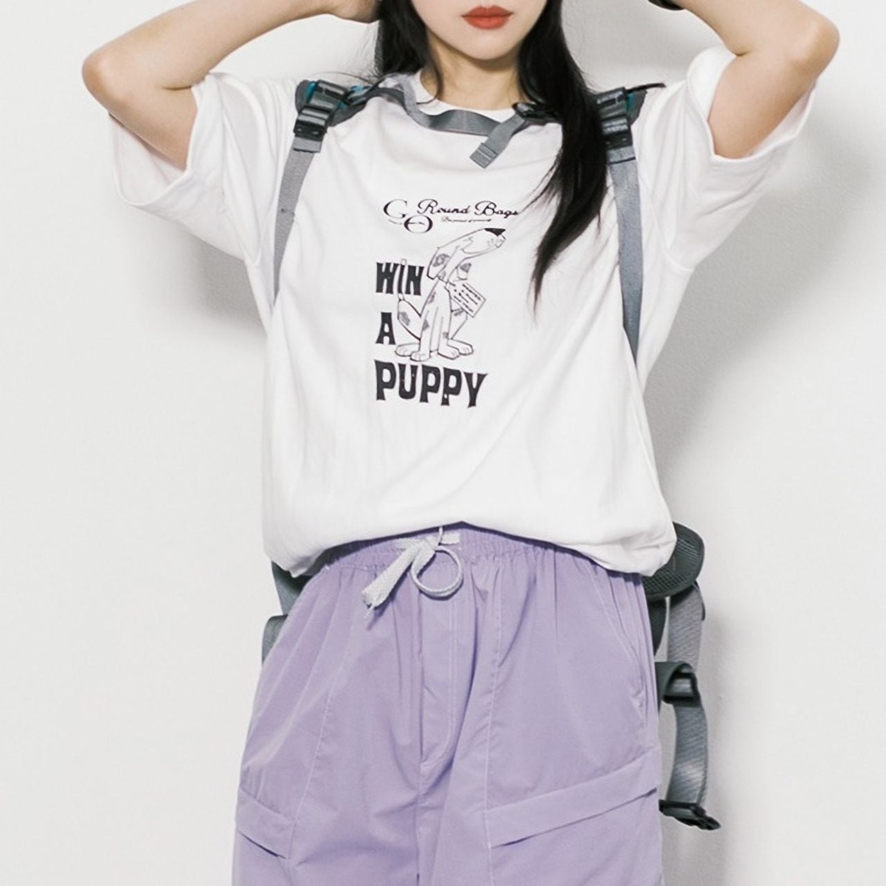 Graphic Print Short Sleeve T-Shirt ‐5col‐ A0423