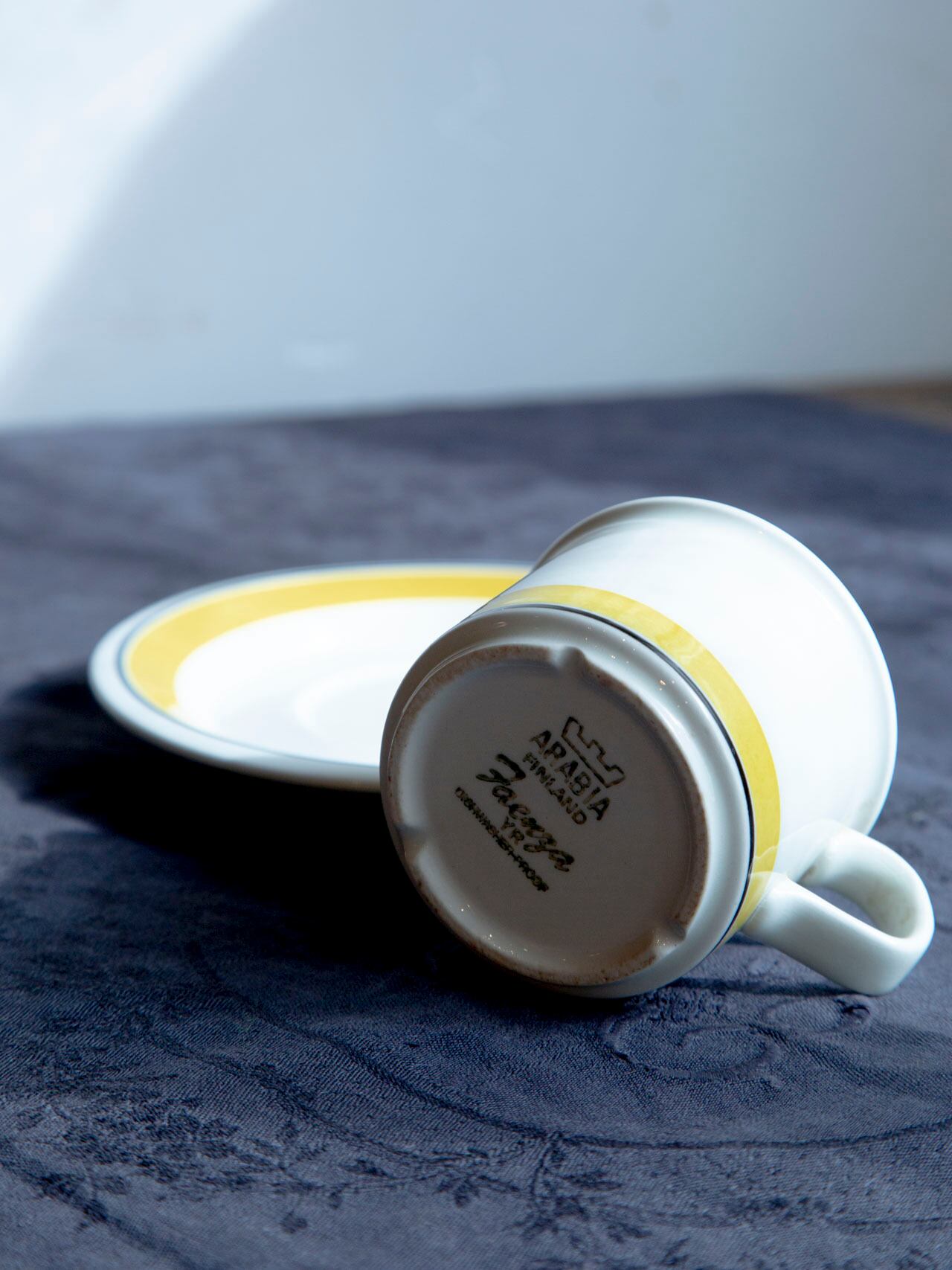 Arabia Faenza カップ＆ソーサーイエロー＜アラビア・フィンランド食器