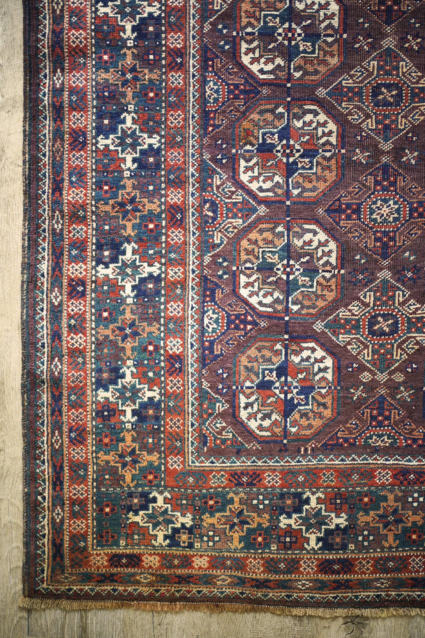 227】Antique Persian Madad khani Baluch rug 1910's | ヴィンテージ