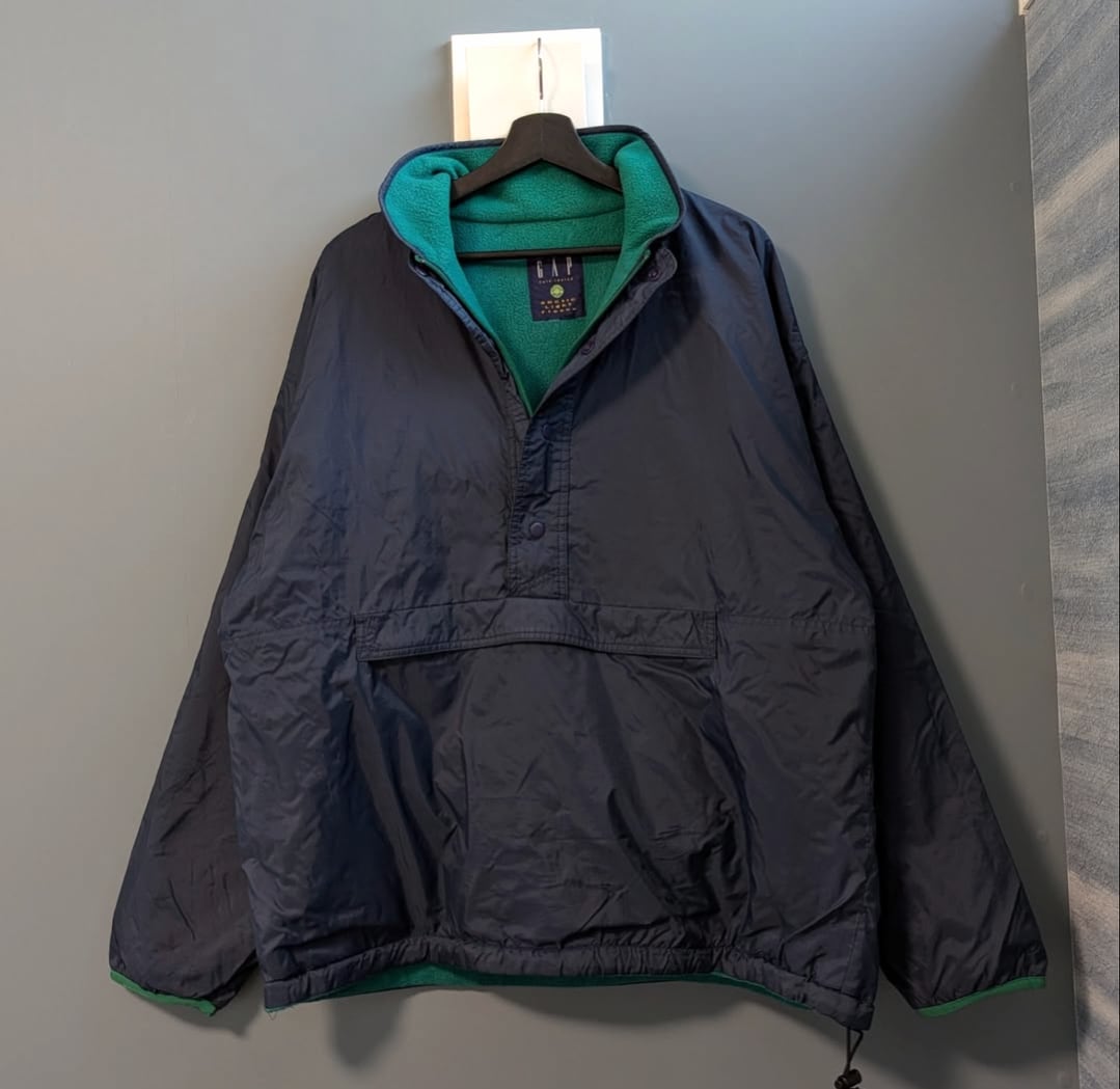 old gap arctic light fleece reversible anorak jaket 小岩店