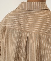 【#Re:room】SEERSUCKER STRIPE BIG SHIRTS［RES111］