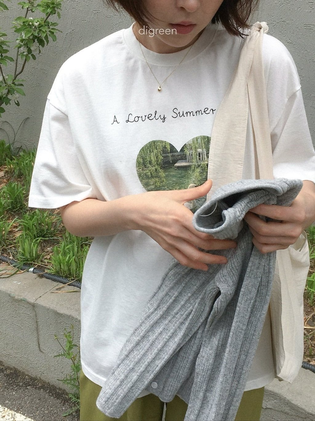 【即納/adult free】ピュアスワンTシャツ/ digreen