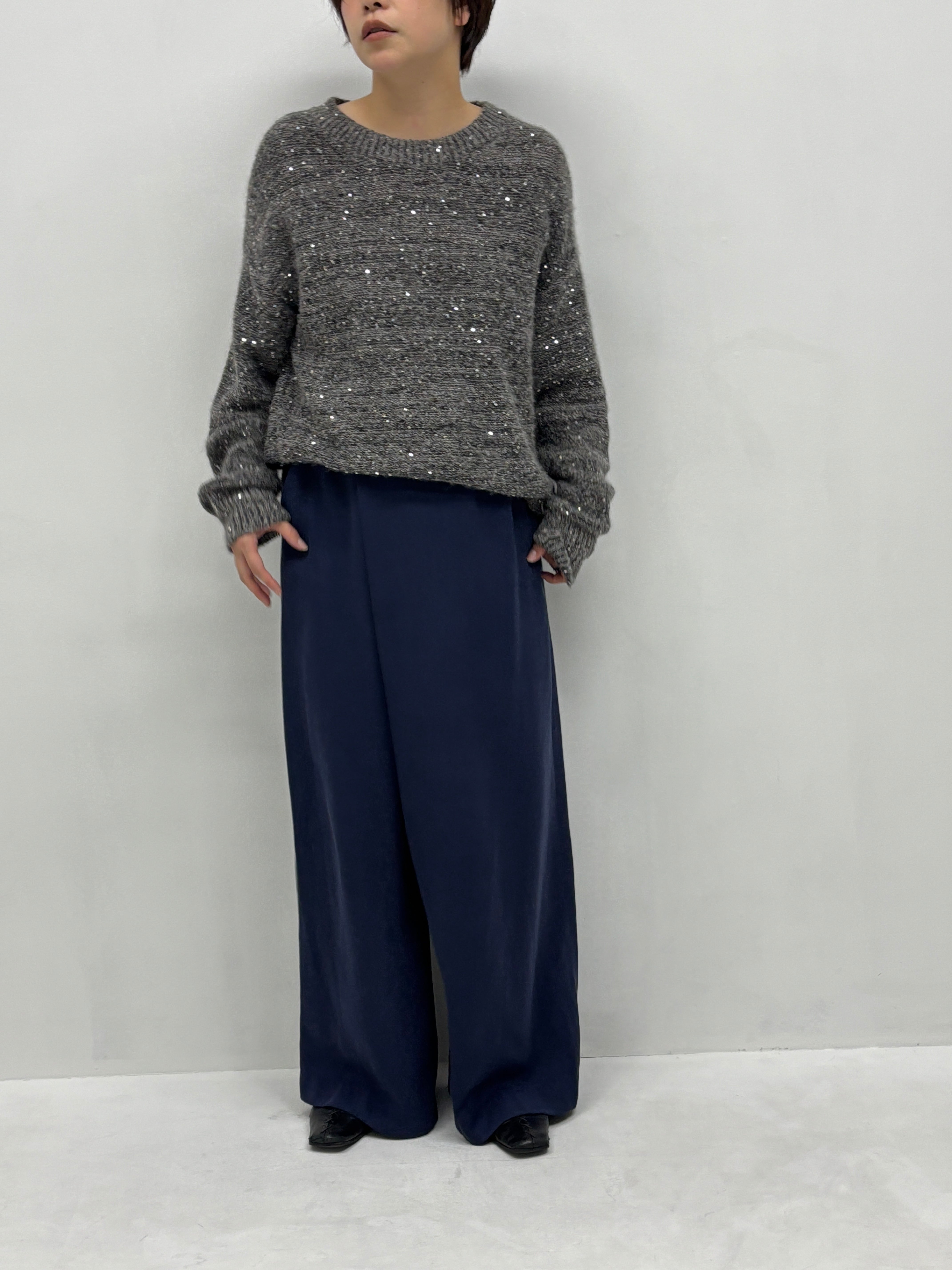 フィブリルテンセルラップパンツ(ネイビー)