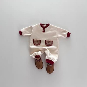 【冬作】韓国風コポケット付き オールインワン