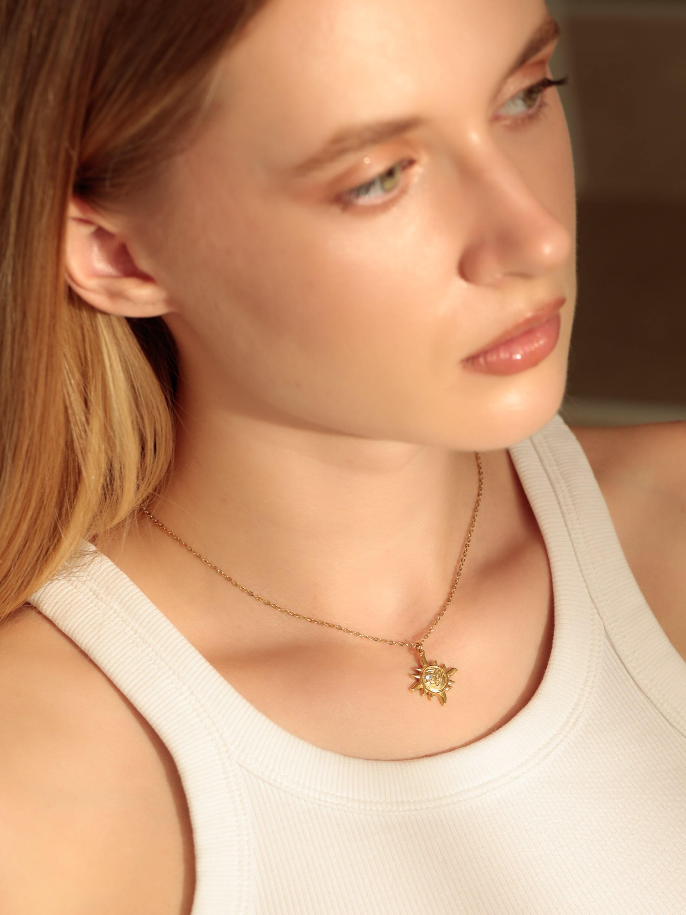 316L hawaiian sun necklace #n50 | rani