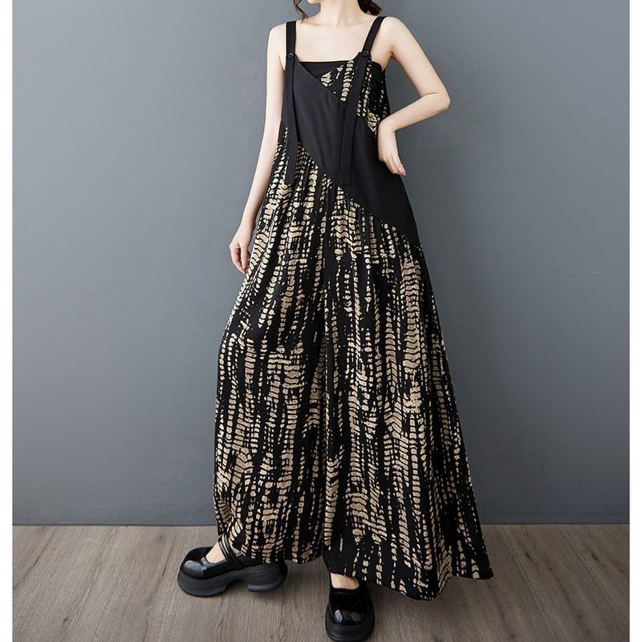 切替柄 ワイド サロペット  30160