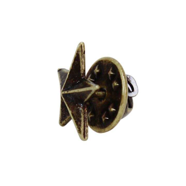 小さいサイズ 約14mm シンプル星型スタースタッズ ポイント ピンバッジ