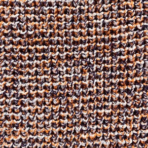 Mix soufflé knit cardigan (orange×navy)