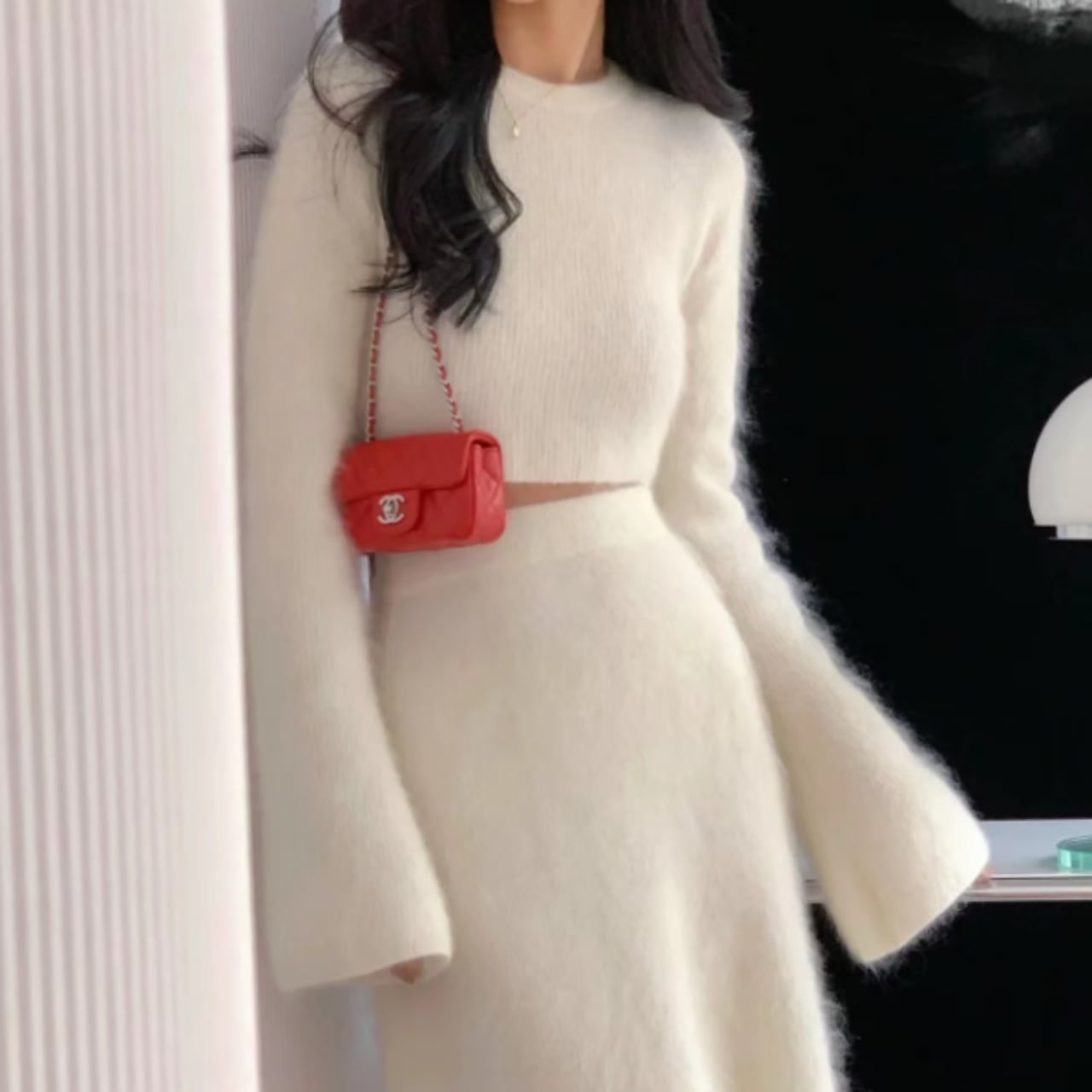 モヘアニット セットアップ 2color SE07