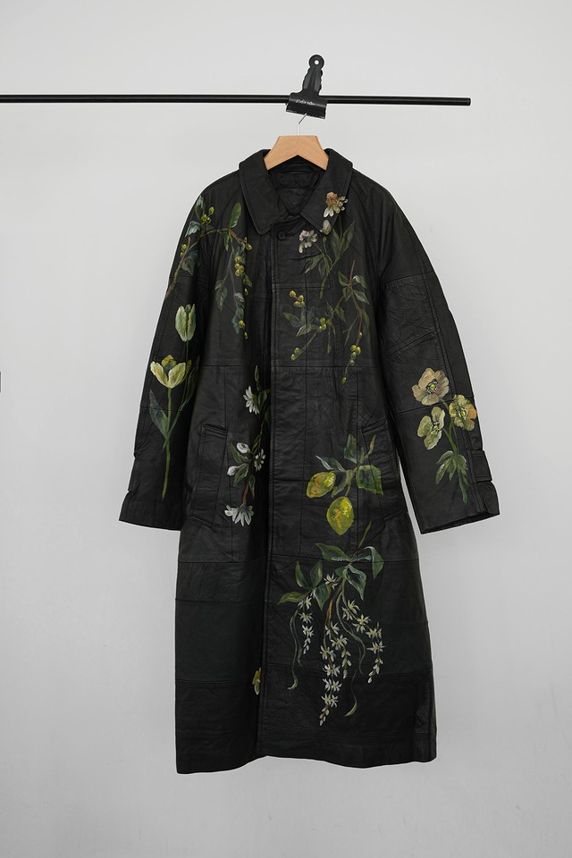 leather long coat-garden