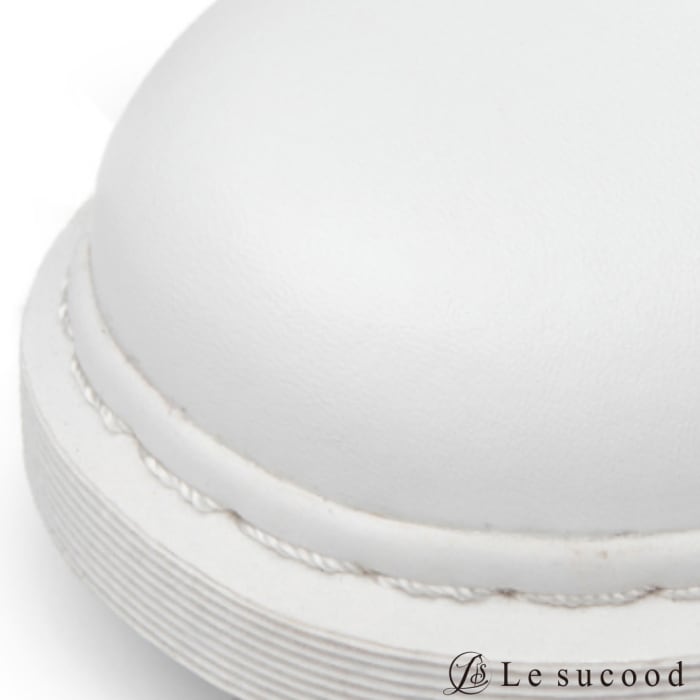 ホワイトレザー ハイカットブーツ ヒールブーツ ブーツ ショートブーツ 編み上げ ブーティー メンズ