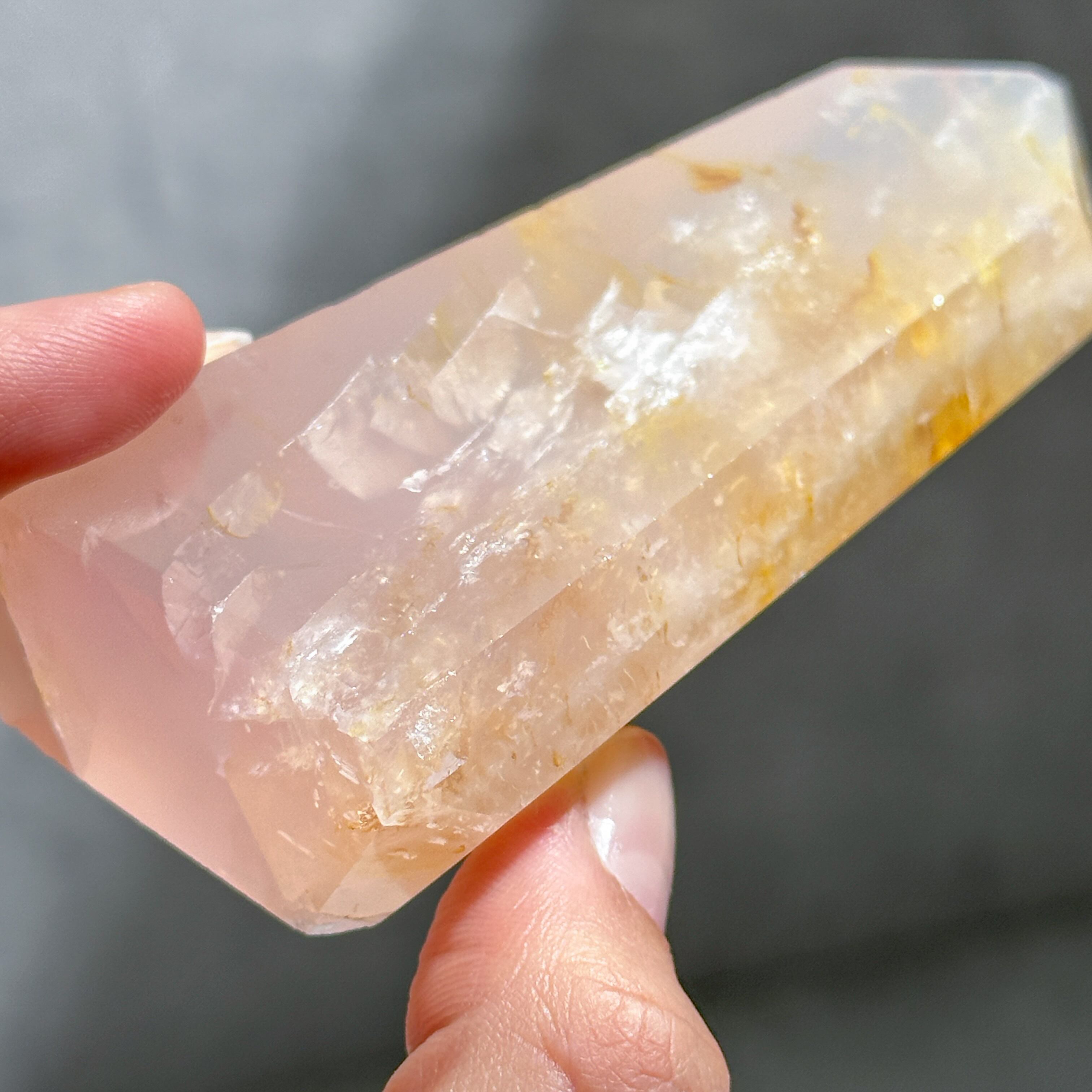 ローズクォーツ×ゴールデンヒーラー タワー73◇ Rose Quartz x Golden
