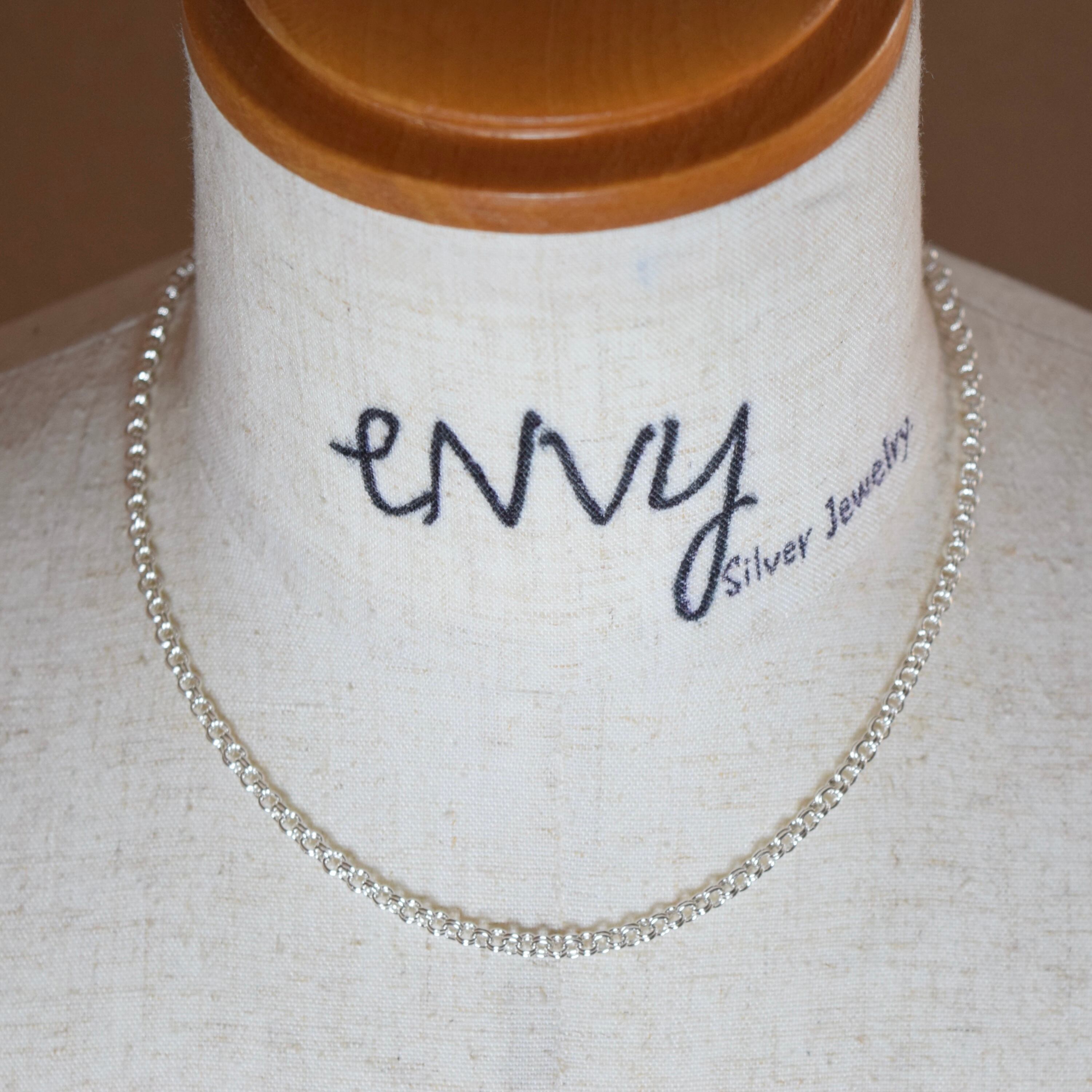 シルバー925 silver シルバーリンクネックレス/軽研磨仕上げ