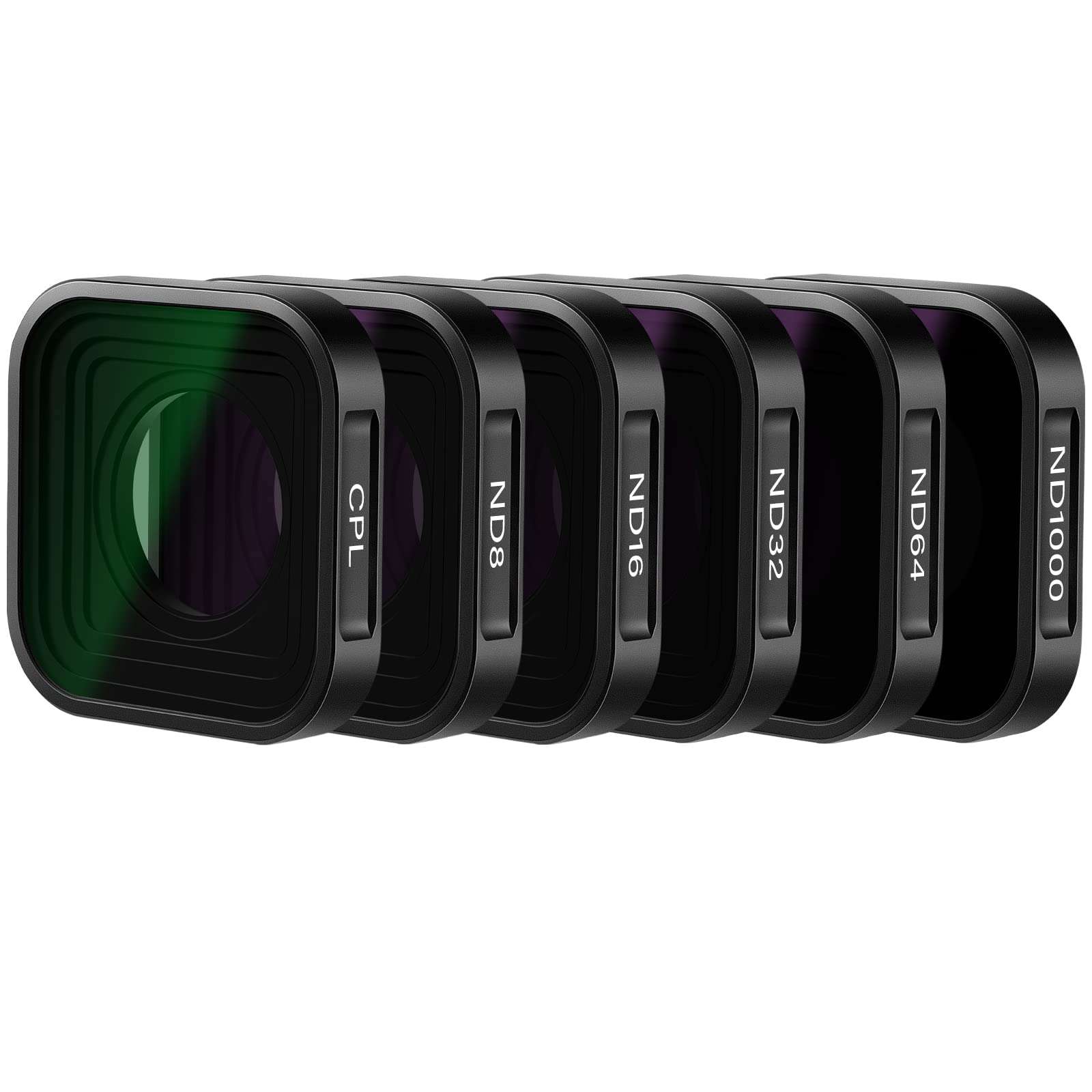 【努力特価】NEEWER NDフィルターセット 6枚入り Hero 13 12 11 10 9対応 CPL+ND8+ND16+ND32+ND64+ND1000 減光 円偏光 アクションカメラレンズフィルターアクセサリー
