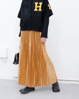 1990s JEANNE MARC - pleated maxi skirt