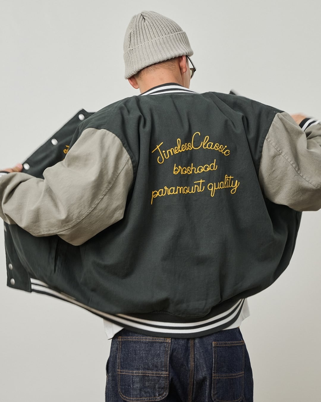 Button Front Stadium Jacket x00852 | XPOSE