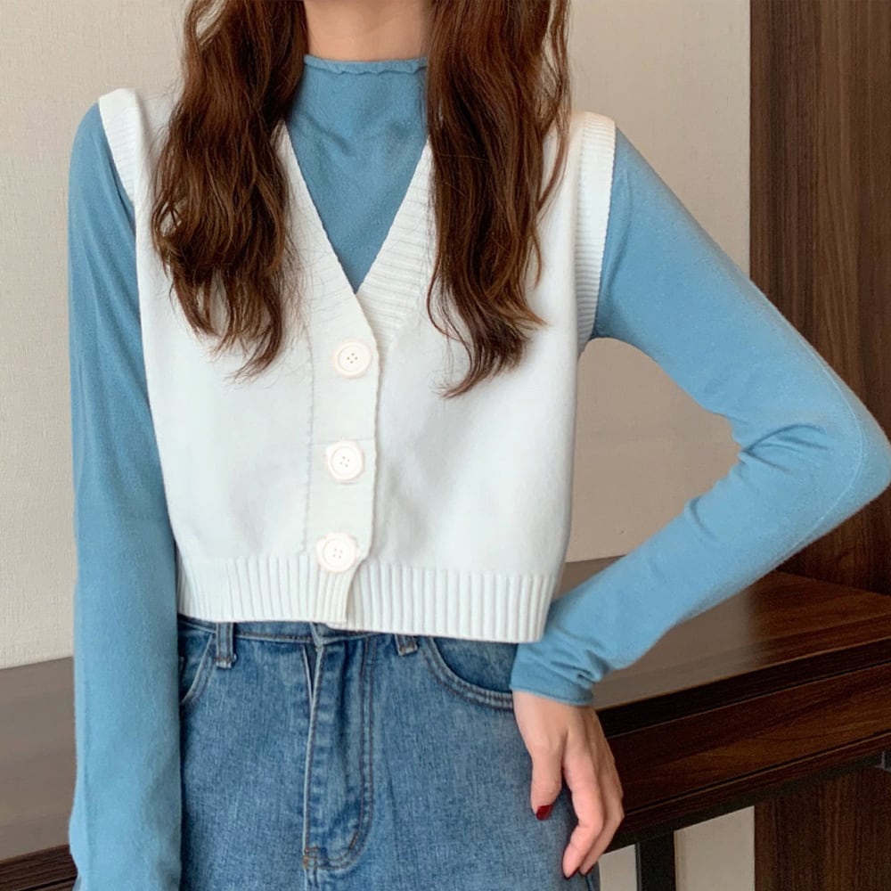 ニット ベスト レディース 春秋冬 きれいめ おしゃれ 大人 重ね着 かわいい カジュアル レイヤード ショート丈 大人可愛い 大人女子
