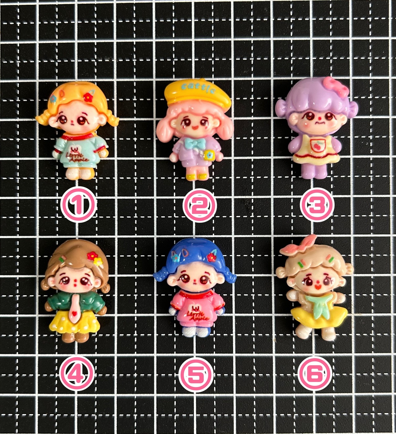 [２個]オシャレな女の子たち／６種