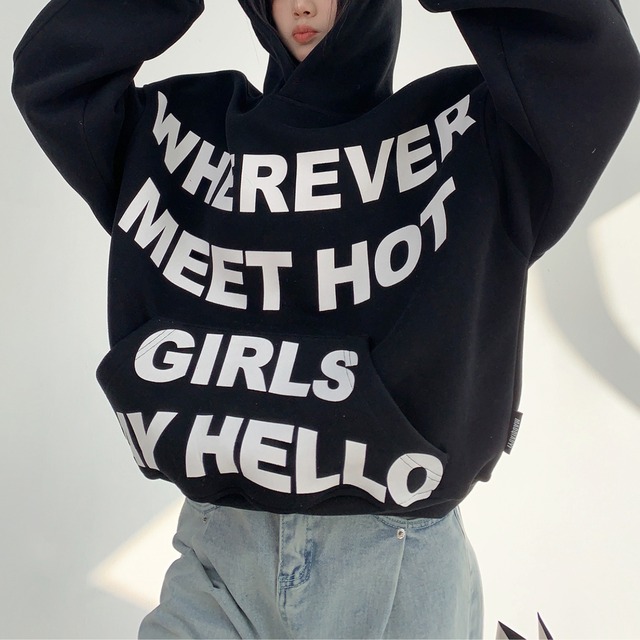 full lettering sweat hoodie　フルレタリングスウェットフーディ　J0715