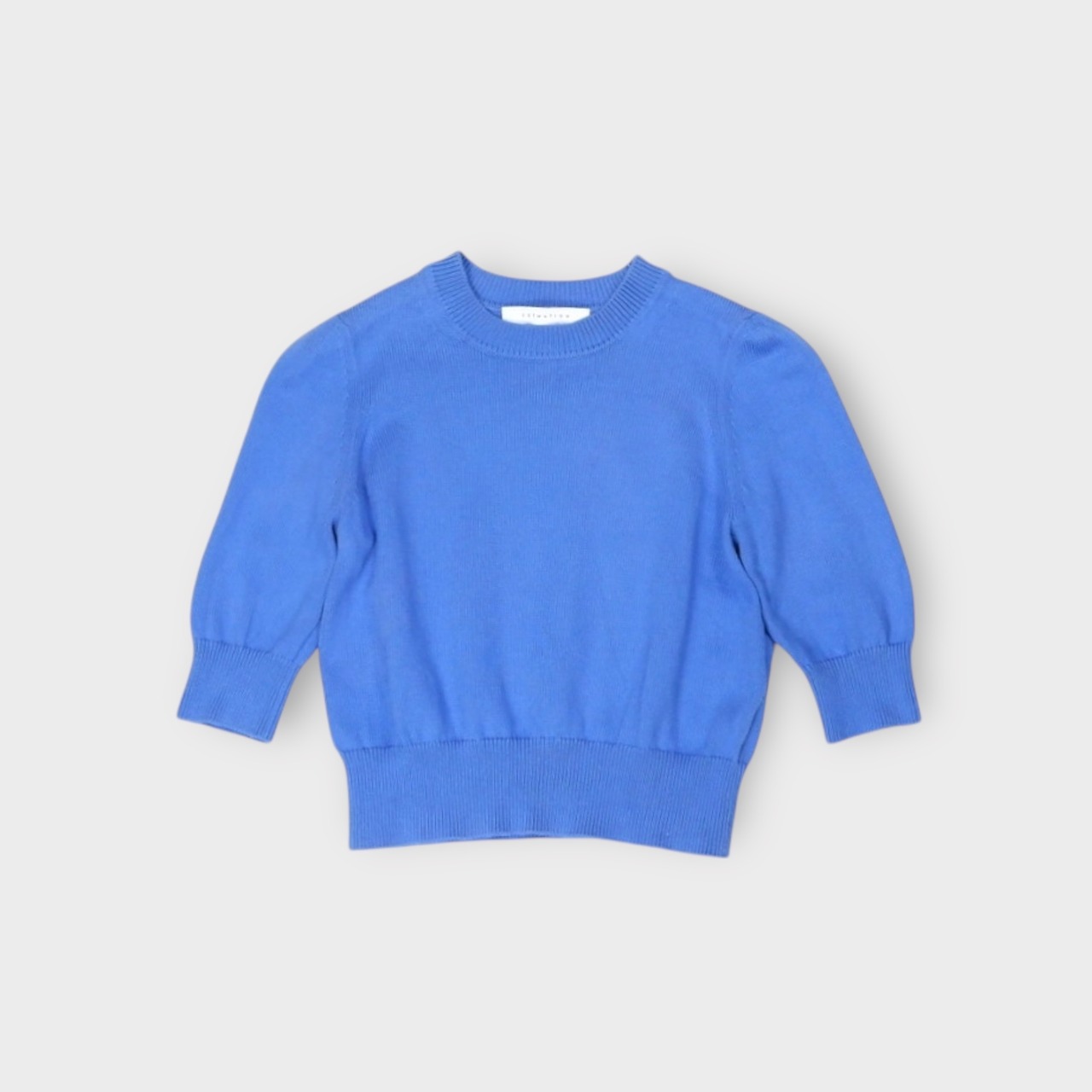 ESTNATION【コットンクロップドクルーネックニット】