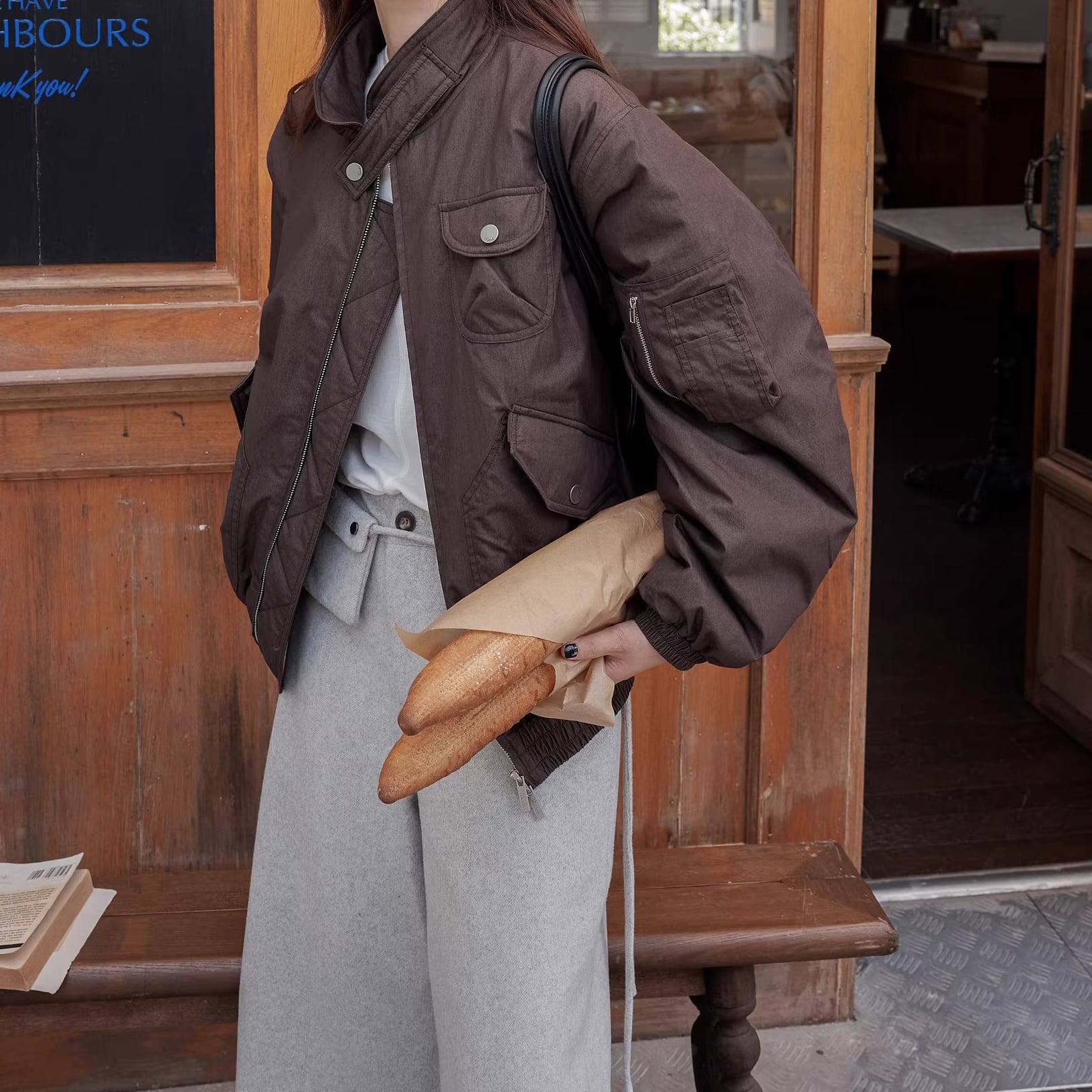 ウール混ハーフワイドパンツ 2color APA0054