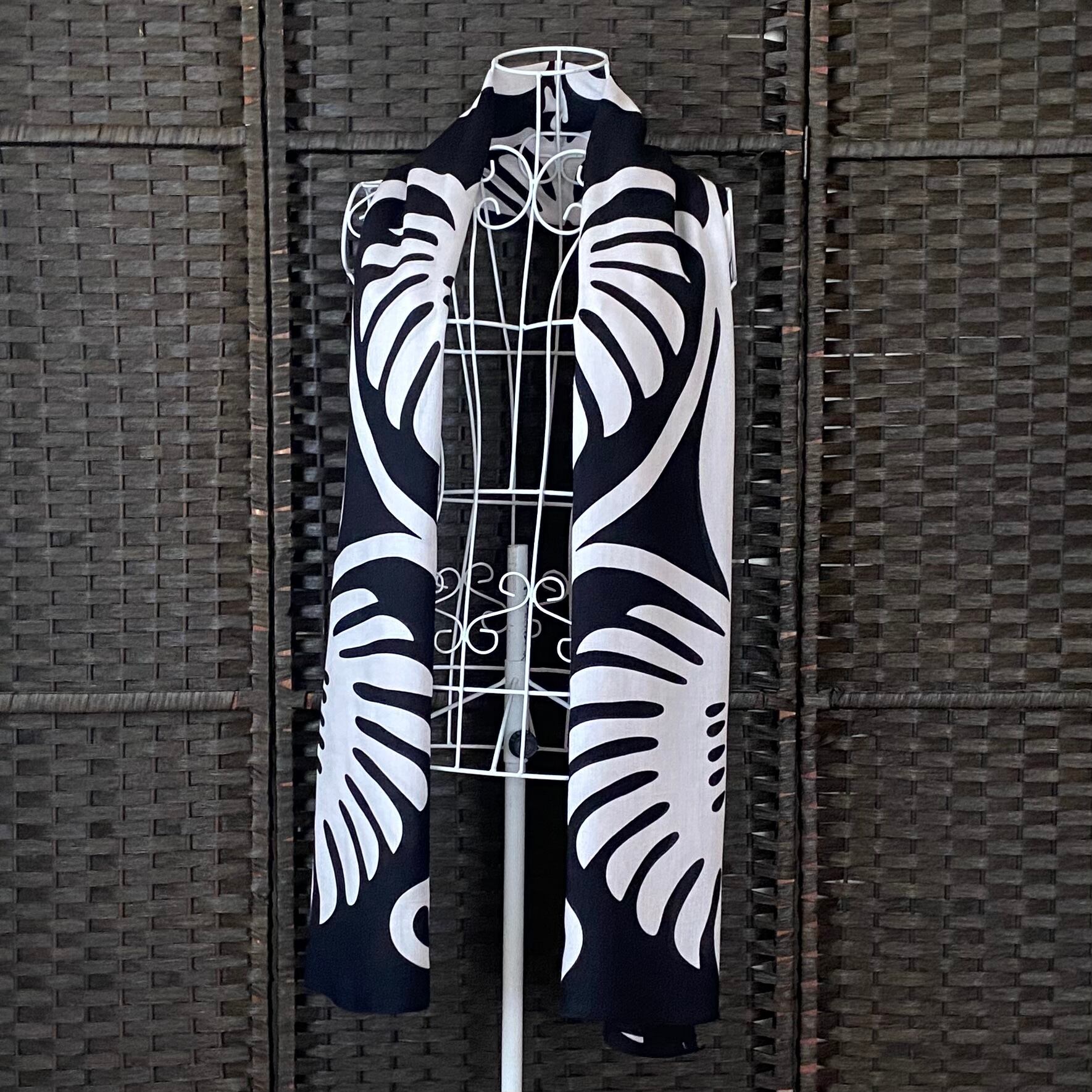 パレオ 【HAWAIIAN QUILT-BLACK-WHITE】ハワイ直輸入 パレオ 大判