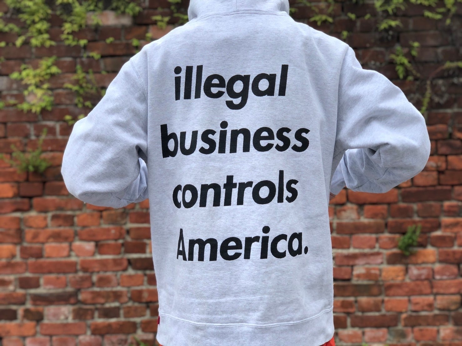 Supreme Illegal Business Hooded Sweatshirt Ash Grey XL 120JE6012 ...