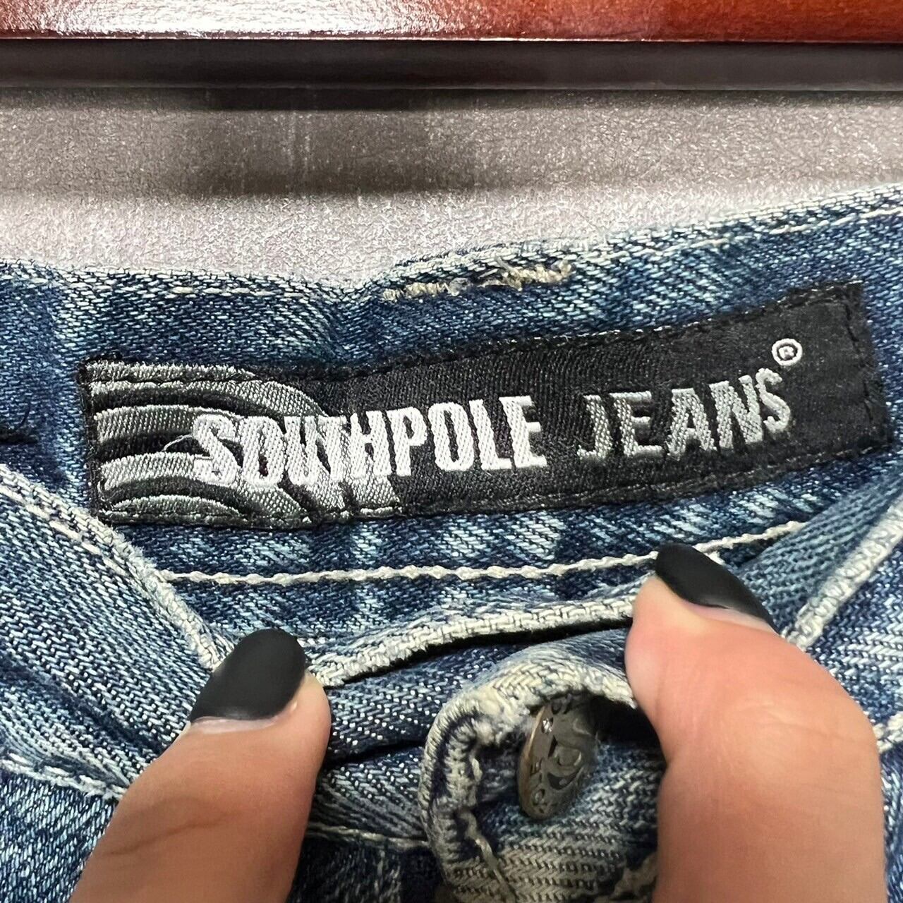 W32×L30#裾上げ済み】SOUTHPOLE JEANS デニムパンツ 刺繍 | 古着屋OLDGREEN
