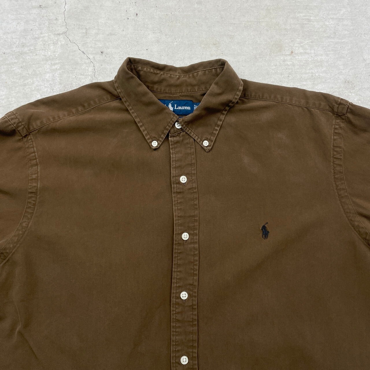90年代 RALPH LAUREN ラルフローレン CLASSIC FIT コットン ボタン 