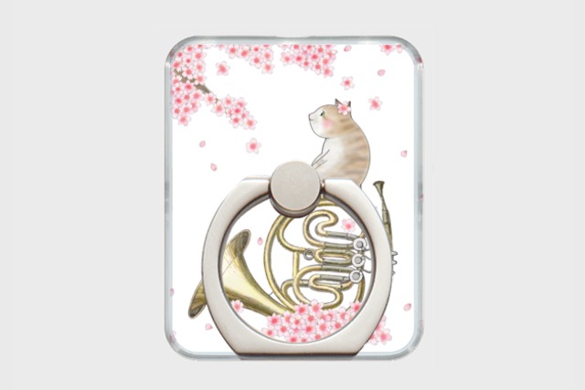 ホルン猫のスマホリング