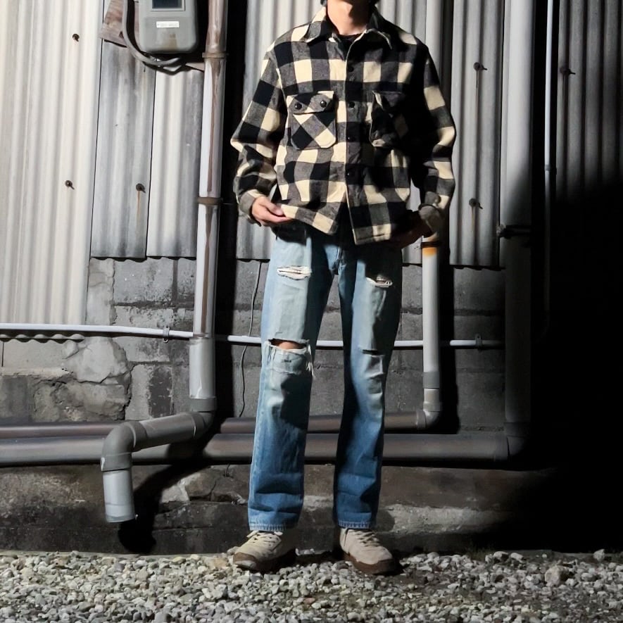 40s “Chippewa” Buffalo check pattern heavy wool jacket 40年代 40s “Chippewa” Buffalo check pattern heavy wool jacket 40年代