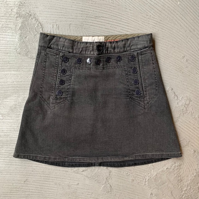 STELLA McCARTNEY / Grey denim mini skirt