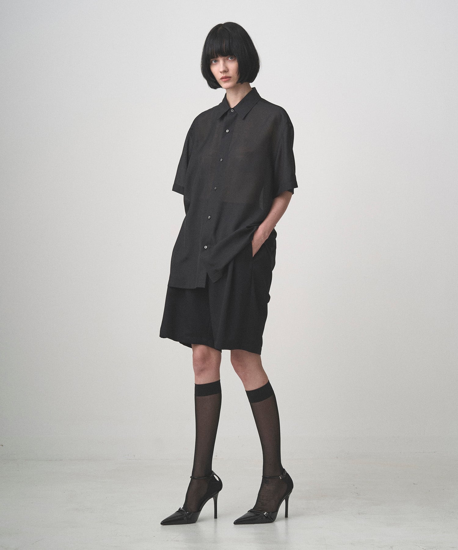 juha -SHEER LIGHT S/S SHIRT- / 10230704-4 / ユハ シアーライト