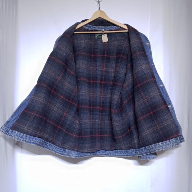 1990s Ralph Lauren Polo Country Blanket Lined Denim Chore Jacket